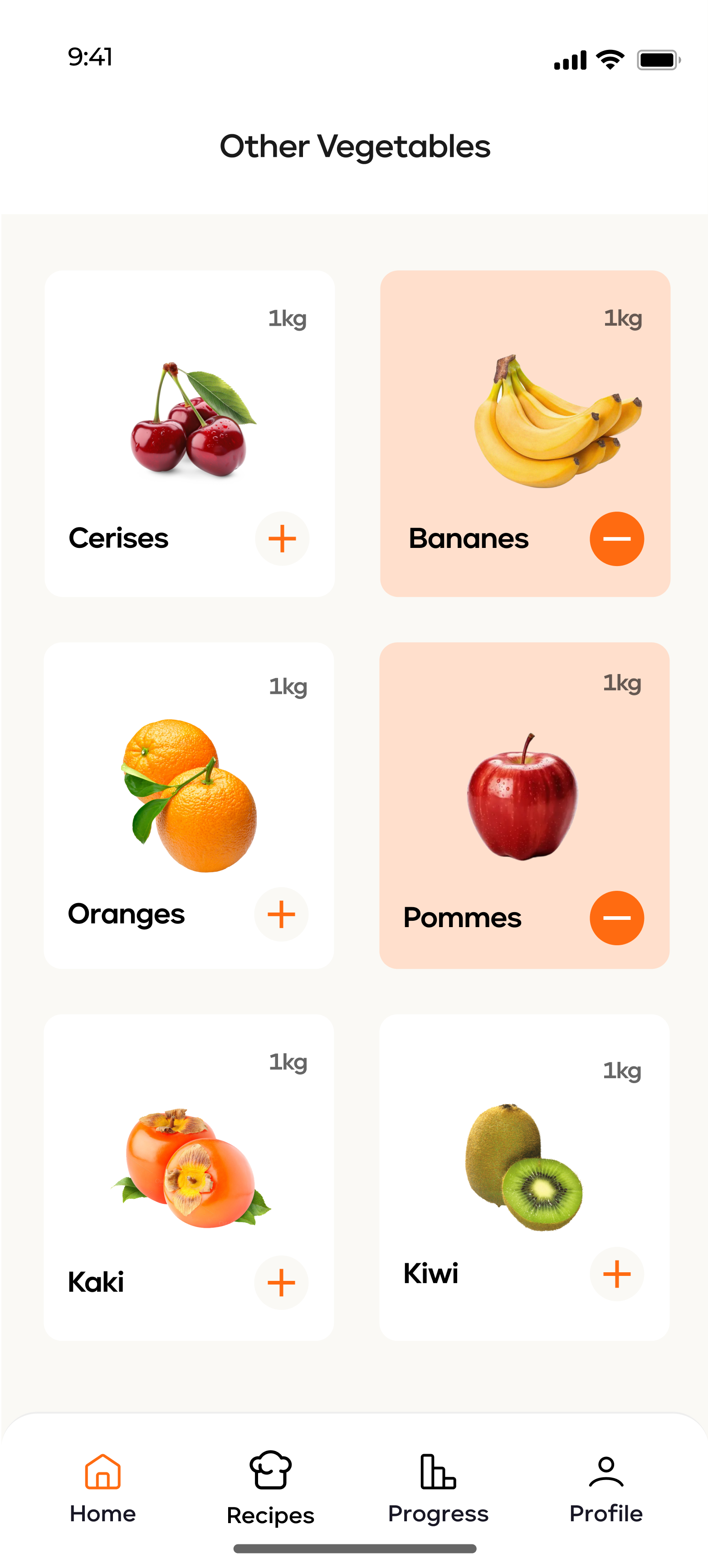 Food Search Interface